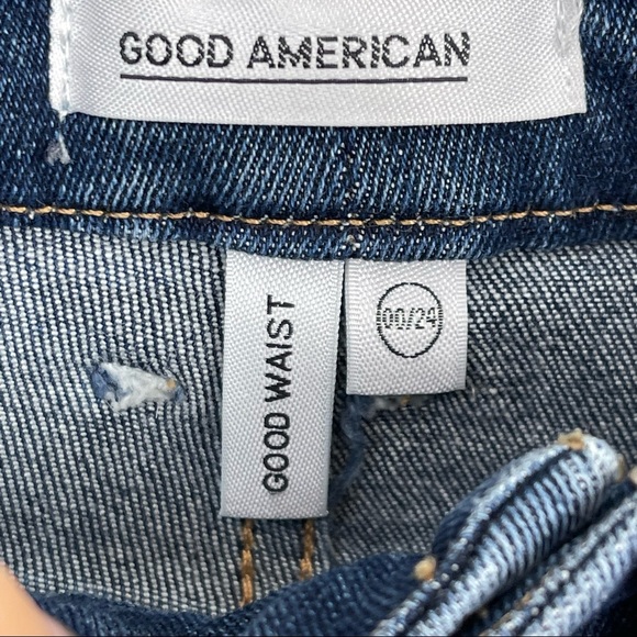 GOOD AMERICAN Good Waist Exposed Button Skinny Jeans - Picture 5 of 8